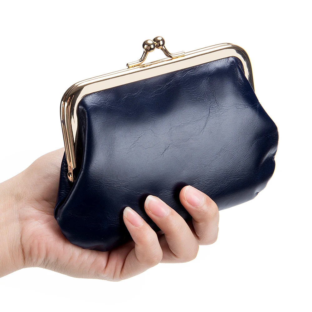 New retro zero wallet lady leather brief paragraph coin purse buckles candy color bag mini receive bag