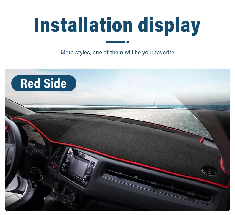 Zubehör für Honda HR-V Vezel 2014 2015 2016 2017 2018 2019 2020 HRV HR V Auto-Armaturenbrett-Abdeckung, vermeiden Sie Lichtpolster, rutschfester Teppich – Detail 14