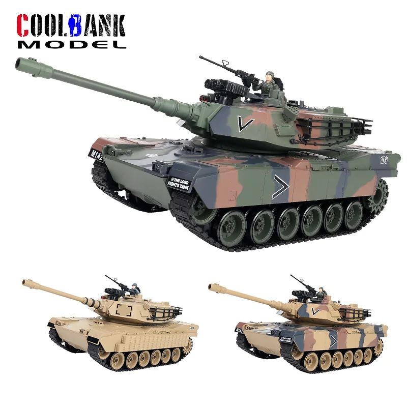 Coolbank Rc Tank 1/18 2.4G Bilancia Per Serbatoio Telecomandata Che Spara Proiettili Softair Bbs, Usa. Serbatoio Da Battaglia Dell'Esercito M1A2 Con L