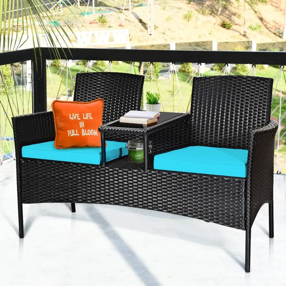 3-Piece Rattan Garden Table Set 2