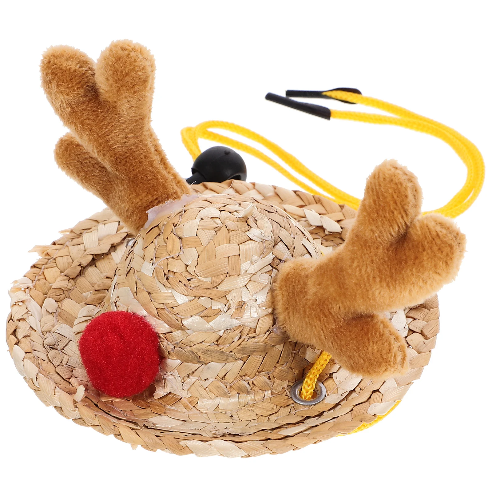 

Ferret Photo Prop Hat Small Dog Costume Straw Pet Cartoon Hamster Cotton Sombrero Hats