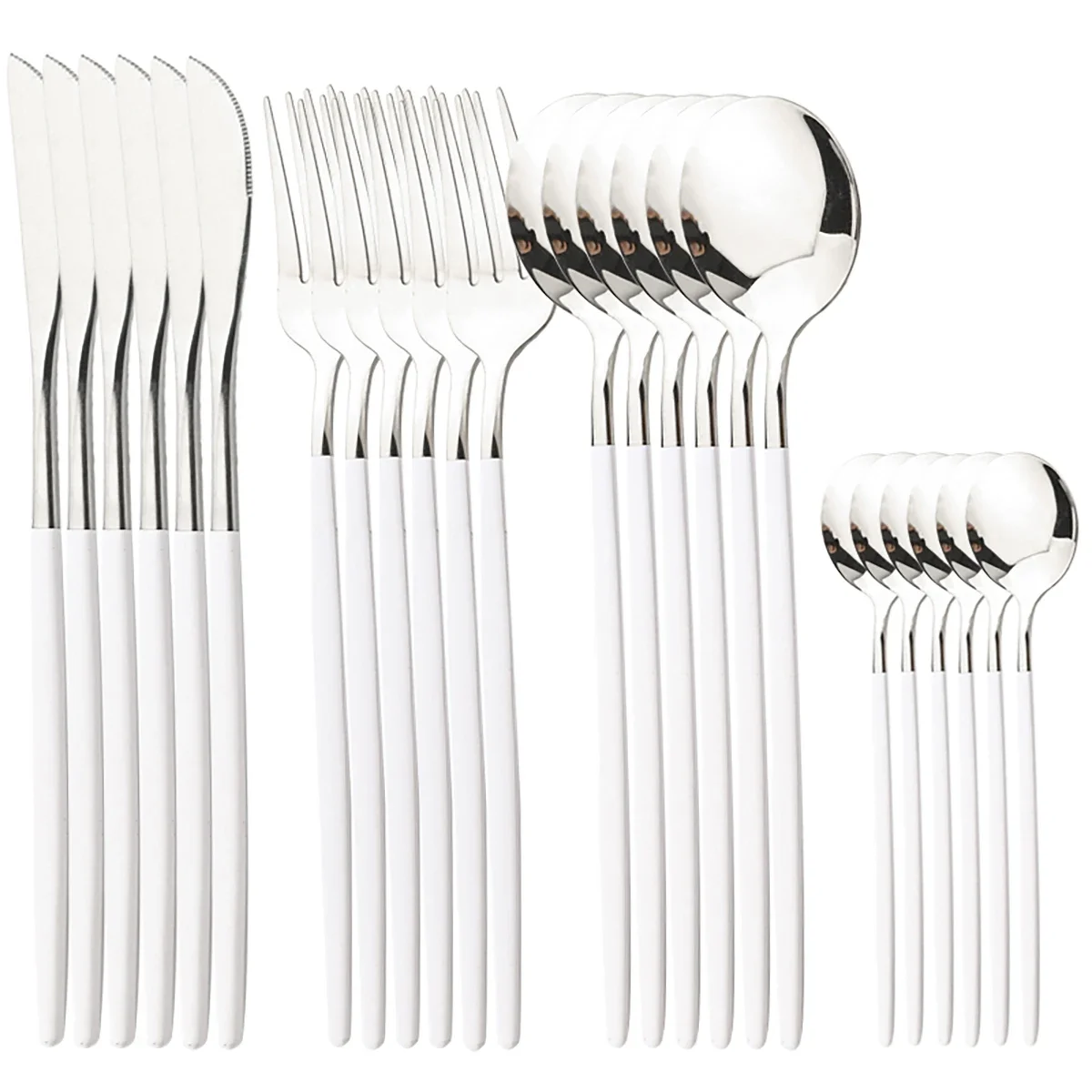 White silver 24Pcs