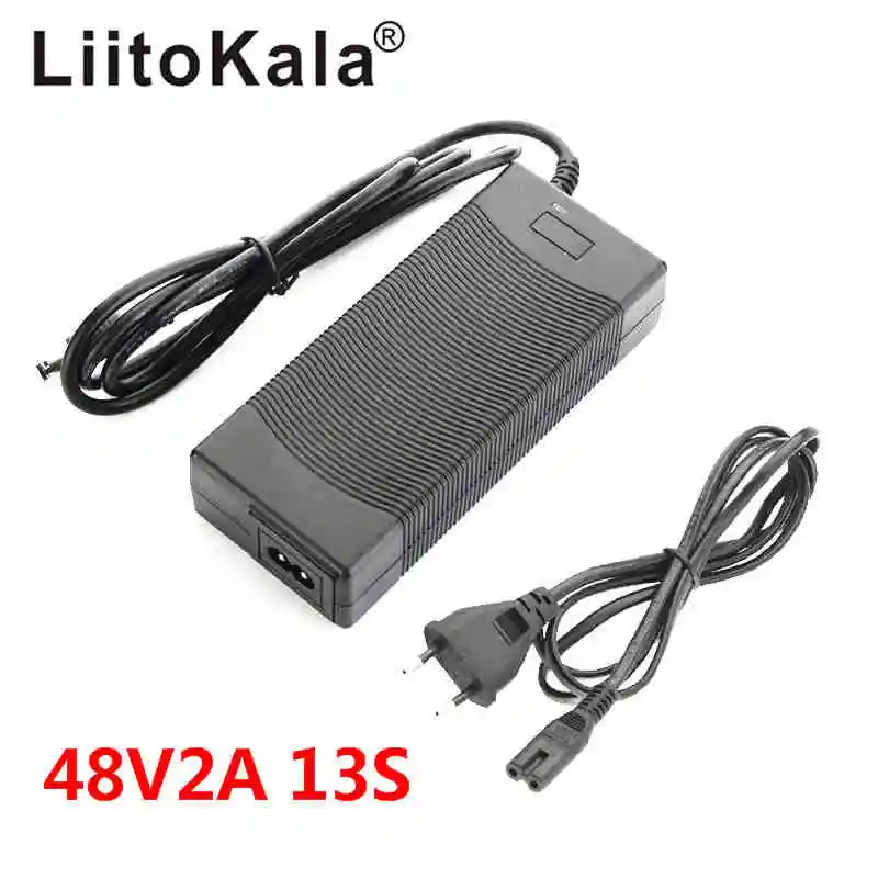 Battery Charger Adapter LiitoKala 12V-48V 2A/5A 18650 Lithium Battery Charger 12.6V-54.6V DC 5.5*2.1mm