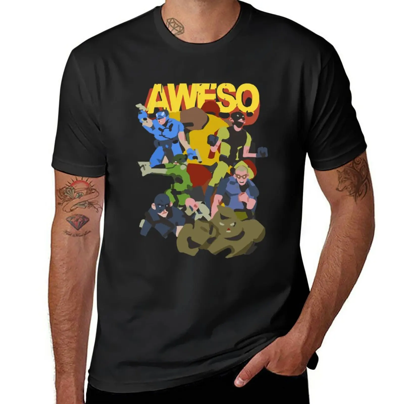 

New Captain Spirit AWESO T-Shirt Tee shirt plain t-shirt mens funny t shirts