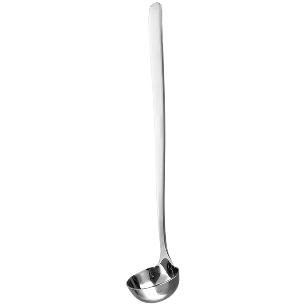 Cuchara mezcladora larga de acero inoxidable, cucharón Wok de Metal para servir, utensilios de cocina para sopa y agitación