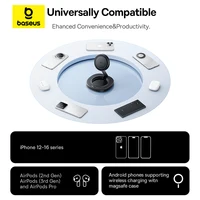 Baseus Qi2 15W Foldable Wireless Charger Stand Magnetic Adjustable Viewing Angle For iPhone 16 15 14 13 AirPods 2nd 3rd Gen Pro - Image 6