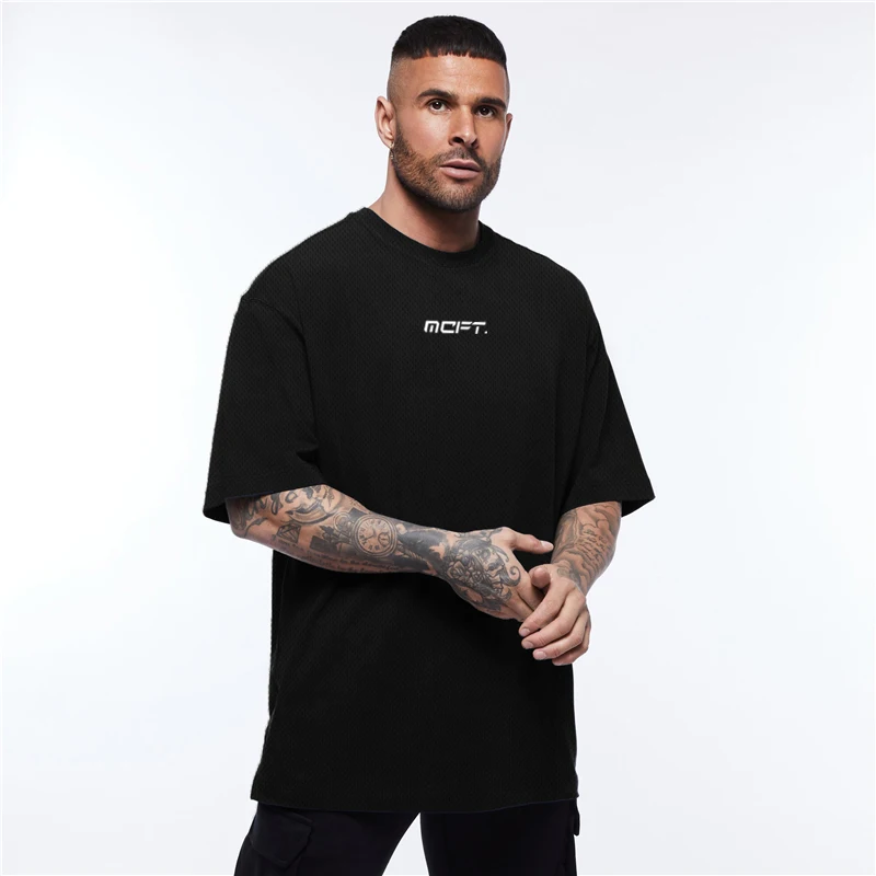

Sports Fitness Clothes Loose Short Sleeved T-shirt Men's Tops Fast Drying Training Clothes