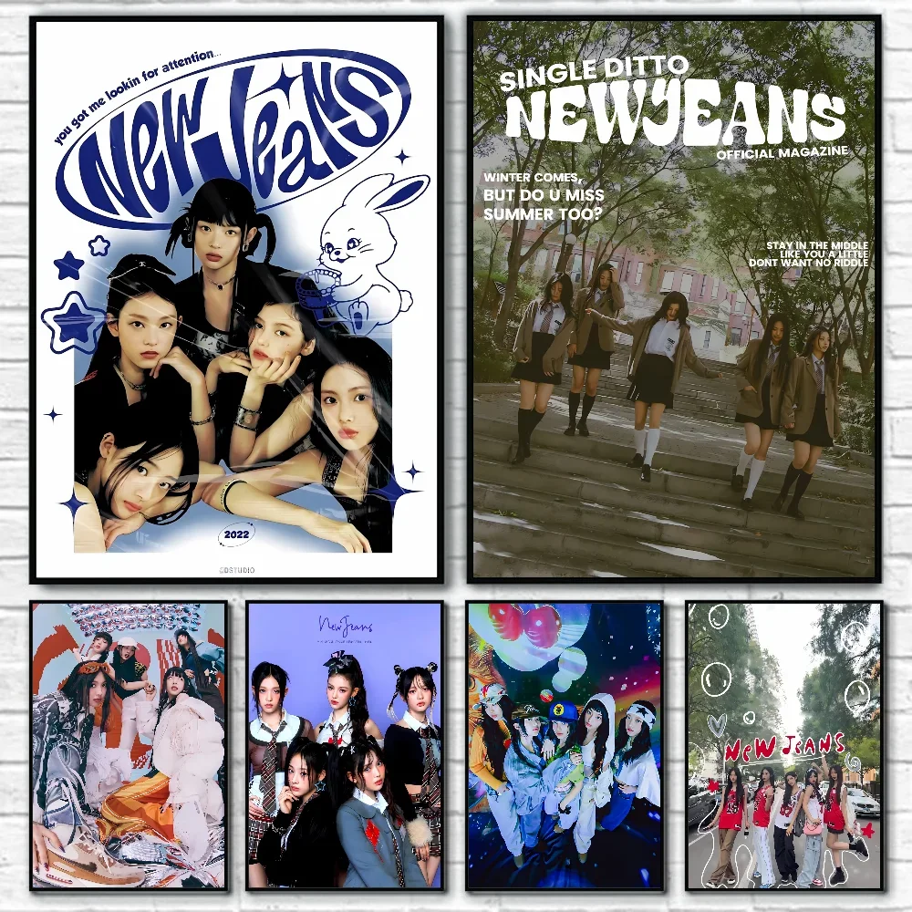 1PC Korean K-pop Girl Group N-Newjeans N-NJZ Poster Paper Print