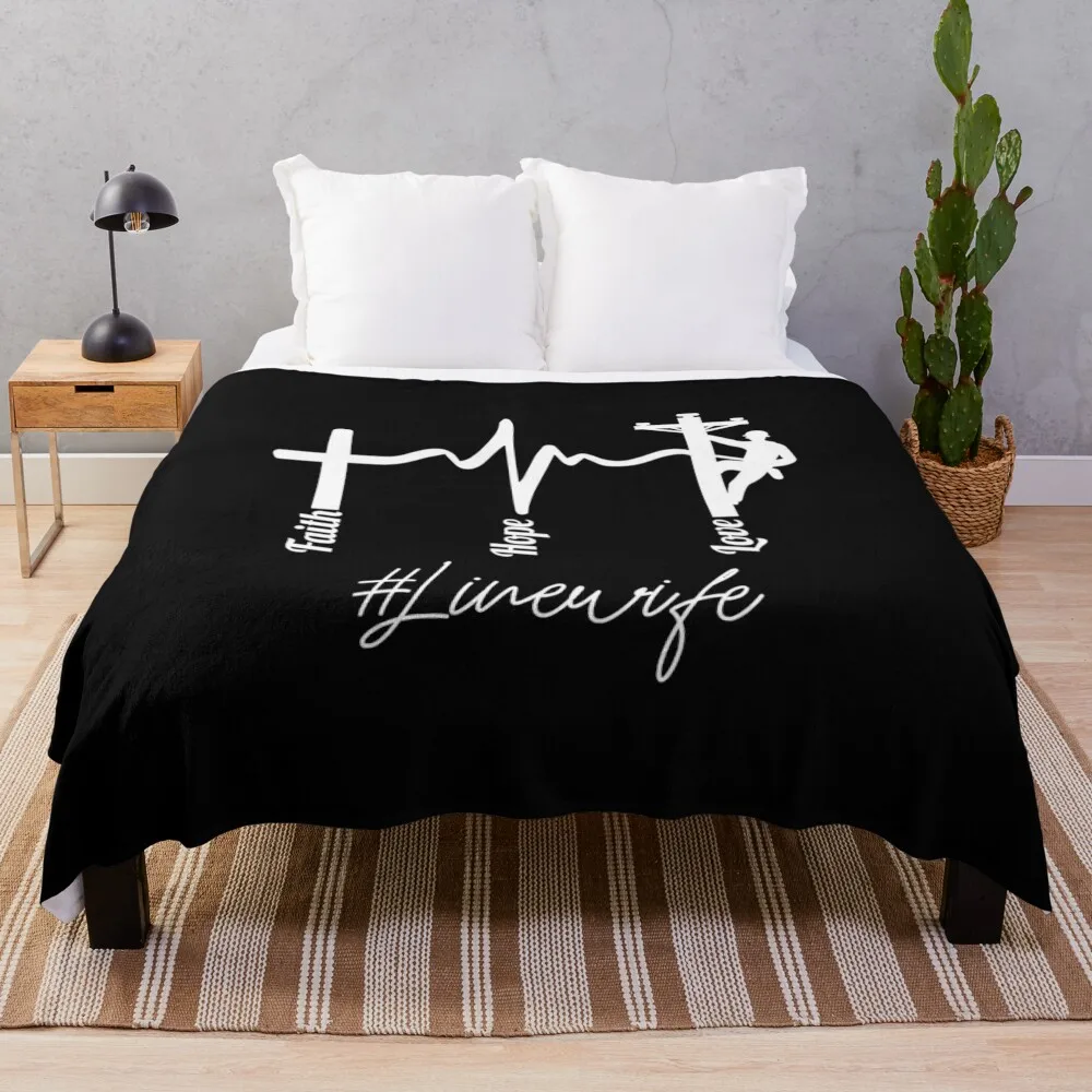 

gift for lineman wife Throw Blanket Hairy Blanket valentine gift ideas