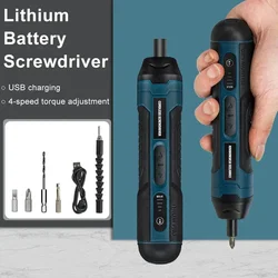 Mini Electric Screwdriver Set USB Rechargeable 1300mah Adjustment Power Dril Multi-function Disassembly Torque Repair Tools Kit