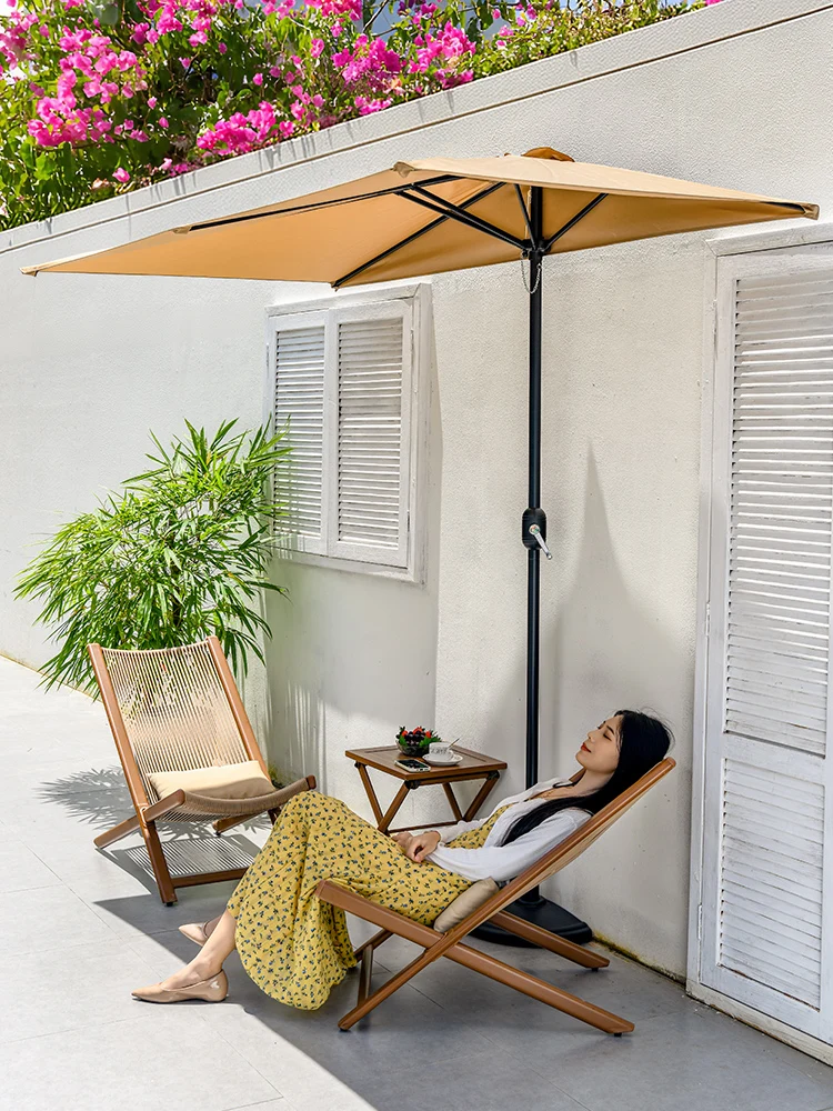 Zili Half umbrella against the wall Outdoor courtyard Cafe Side parasol