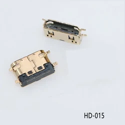 HDMI Connector Pair: Vertical Male & Female Plugs with Surface Mount PCB Receptacle (HD015)
