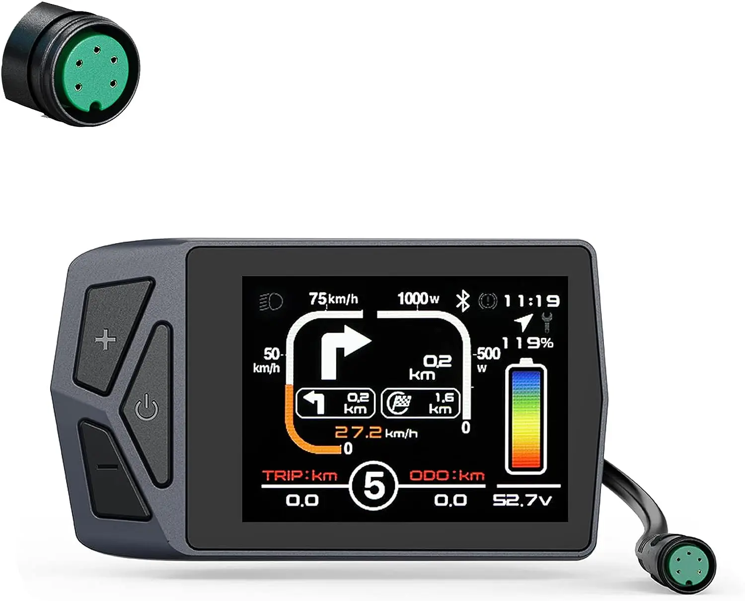 E-Bike EKD01 UART LCD Display HMI With Bluetooth Multilingual Language