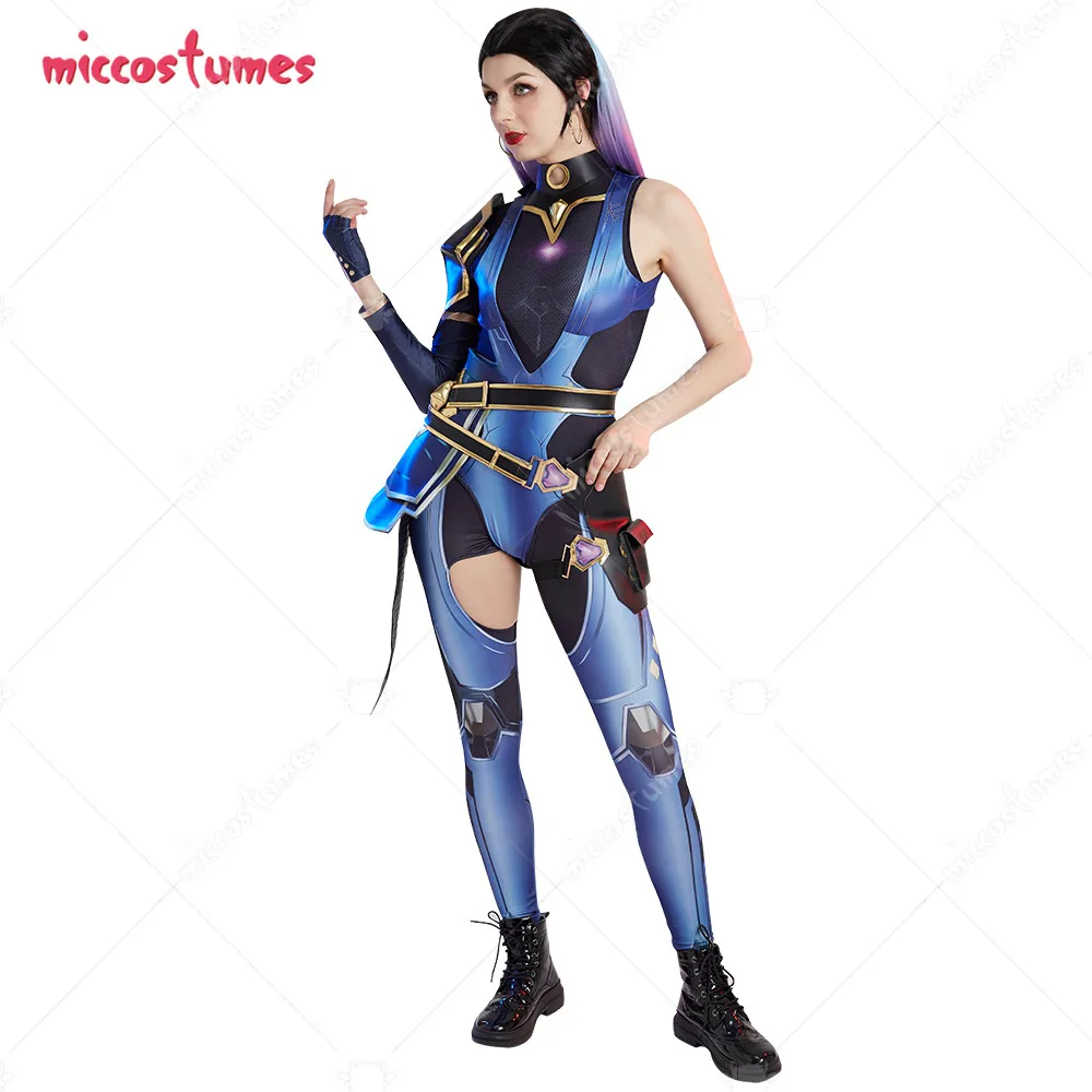 Frauen Reyna Bodysuit Cosplay Kostüm mit Hose und Ohrringen für Frauen Halloween Cosplay Kostüm 2