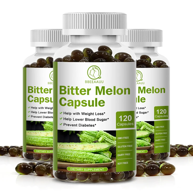 BBEEAAUU Bitter Melon Extract Soft Capsules Plant-insulin Help Lower Blood Sugar, Diabetes and Cardiovascular Health bitter melon extract capsules