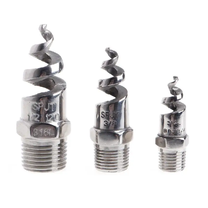 

Spiral Jet Nozzle 1/4"1/2" 316 Stainless Steel Spiral Cone Atomization Nozzle Spray Sprinkler Head Garden