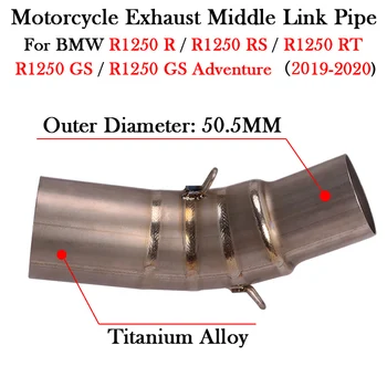 Slip On For BMW R1250 R 1250 R RS RT GS Adventure 2019 2020 Years Motorcycle Exhaust Titanium Alloy Middle Link Pipe Escape Moto