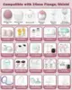 Flange Insert Compatible with Momcozy/Spectra/Medela/Elvie/NCVI/TSRETE/eufy/Lansinoh/XIMYRA Breast Pump 24mm Shields/Flanges 2