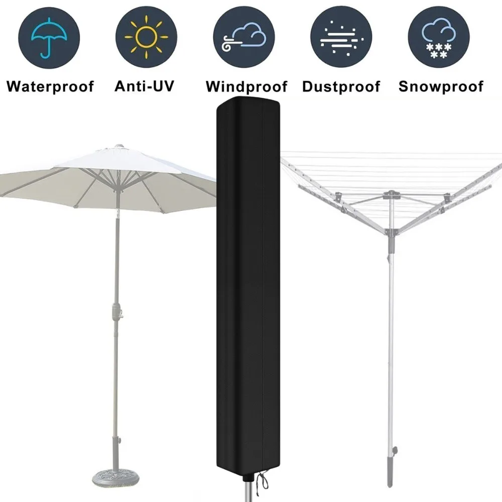 Multi-function Rotary Clothes Dryer Cover Laundry Rack Protective Case Windproof Clothes Dry Shield Waterproof Adjustable Rope patio furniture cover