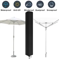 Multi-function Rotary Clothes Dryer Cover Laundry Rack Protective Case Windproof Clothes Dry Shield Waterproof Adjustable Rope 1