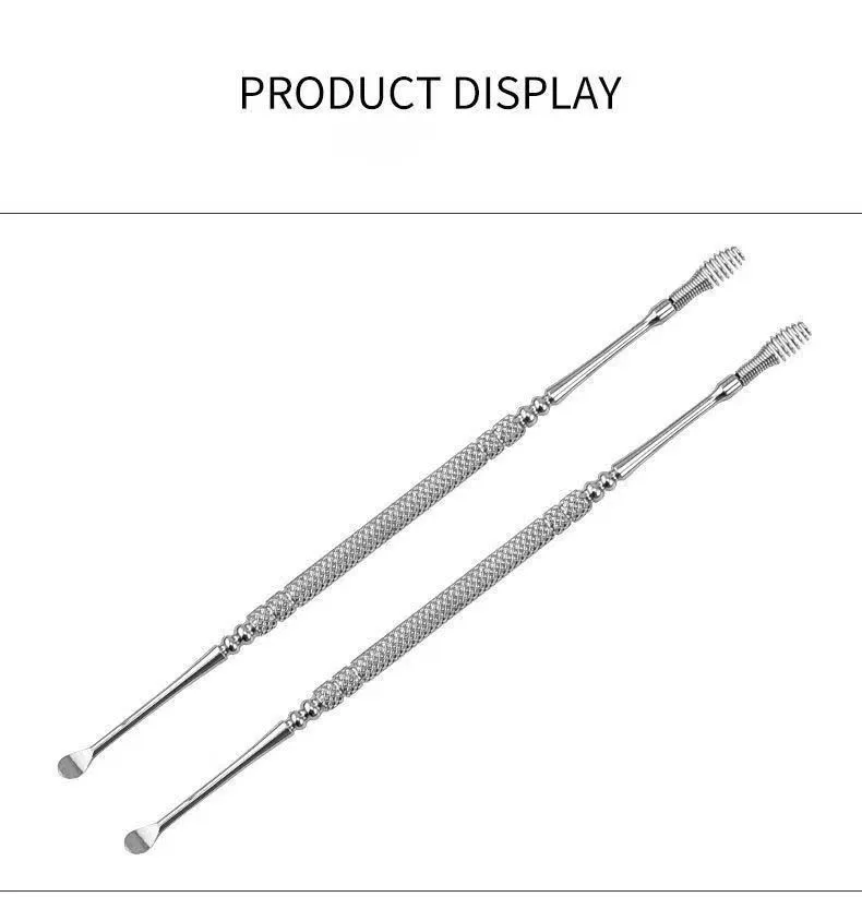 Rose Gold Edelstahl Spirale Earpick Ohr Scoop Ohrenschmalz Graben Werkzeuge Ohrenschmalz Kürette Löffel Pflege Ohr Sauber Toolear Reiniger – Detail 9