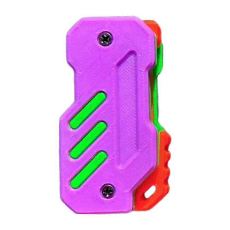 3D Carrot Gravity KnivesFidget Toys Children Push Card Small Toy 3D Printing Plastic Carrot Knife