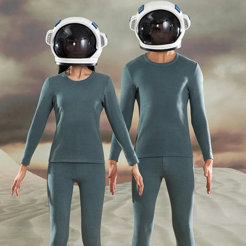 New Winter Women Thermal Underwear Thick Wool Cashmere Warm Intimates Long Johns Suit Couple Two Pcs Sets Men Thermos Lingerie