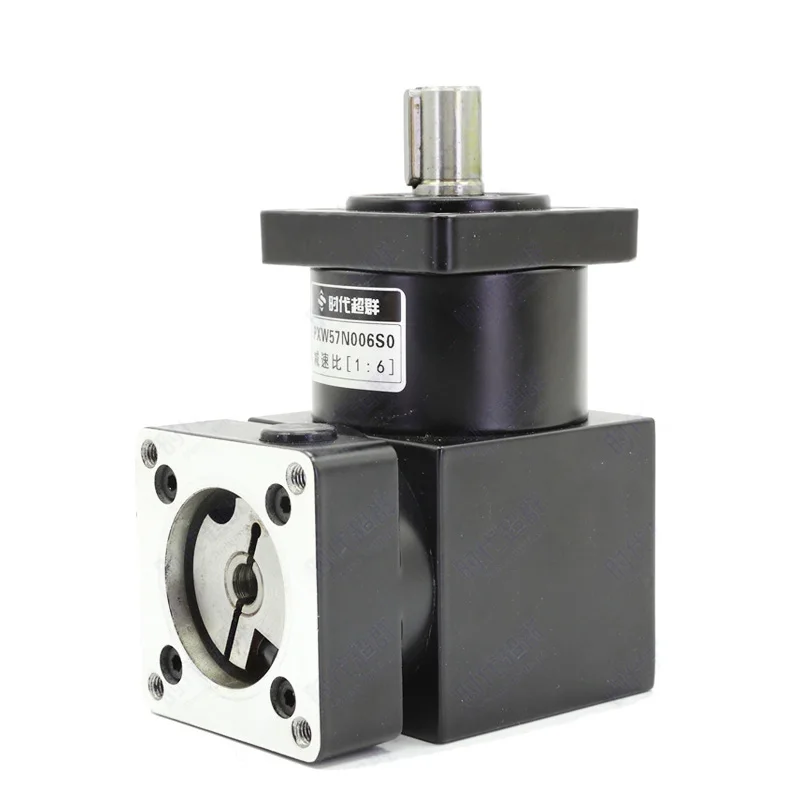 90 degree right angle 57mm planetary reducer speed ratio 16: 1 20:1 36: 1 for Nema23 stepper motor brushless DC motor