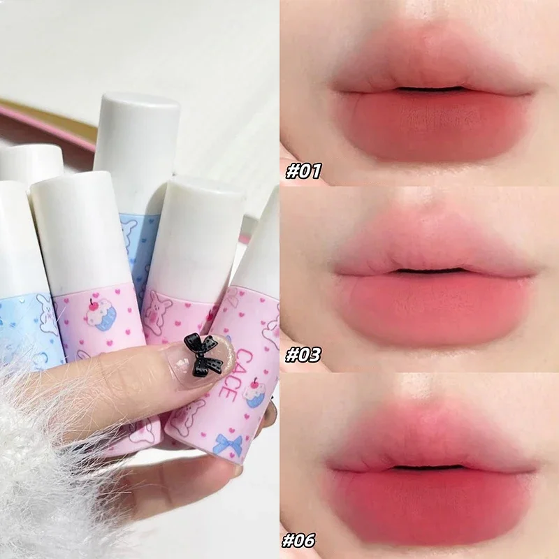 Lip Glaze lip gloss lip makeup lip glaze lip tint makeup cheek blusher Matte Peachy-pink Liquid Lipstick Waterproof Long Lasting Velvet Nude Red Lip Mud Smooth Cheek Rouge Tint Cosmetics