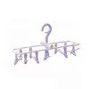 12 Clip Folding Drying Rack Underwear Socks Clip Multi-functional Clothes Rack Plastic Portable Cloth Drying Rack 5