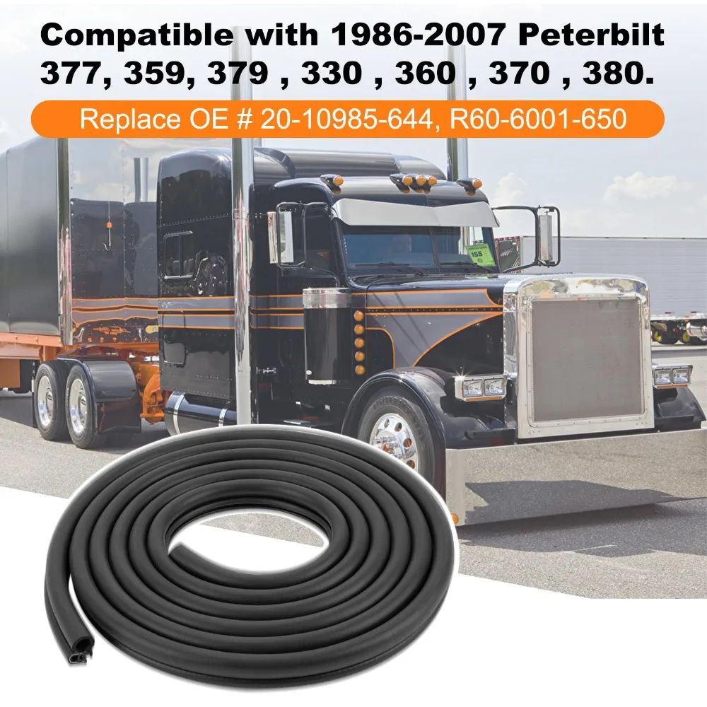 Car Door Weatherstrip Seal for 1986-2007 Peterbilt 377 359 379 330 360 Replace OE # 20-10985-644 R60-6001-650 1 PCS for 1 Door