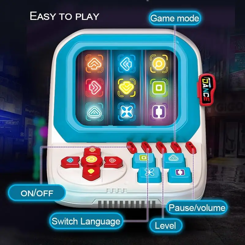 Finger Dance Machine ,Quick Push Pop Game Fast Push toy,3 Modes Handheld Speed Pushing Game,Multi-Player Play, birthday Gifts