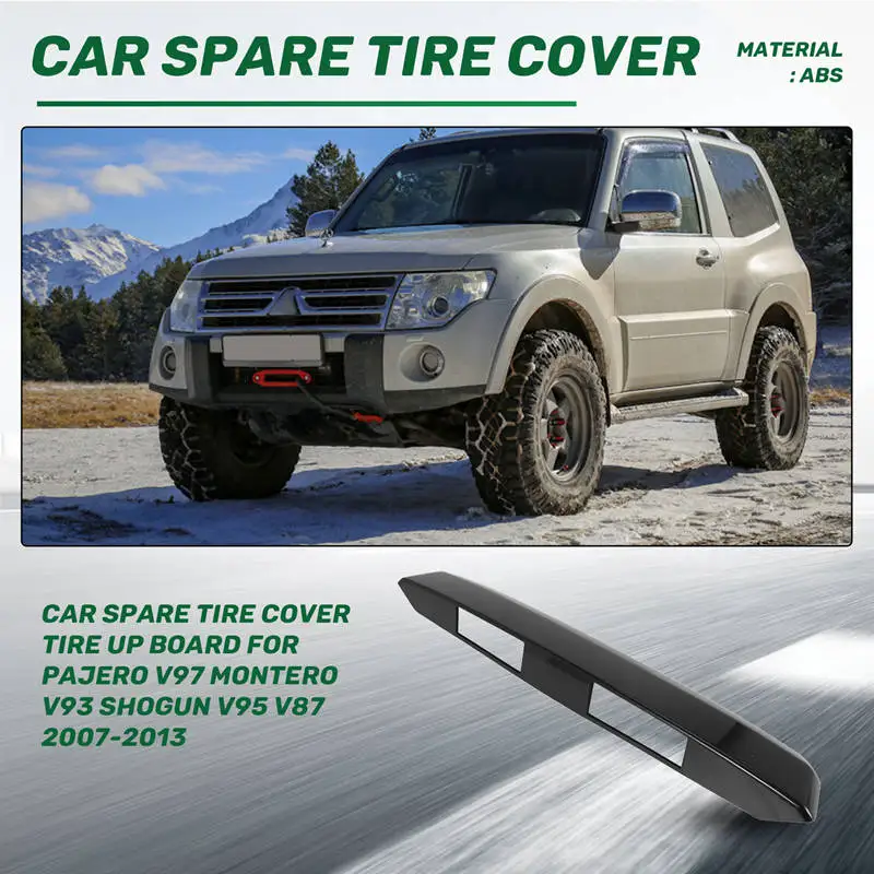 A22F-Car Spare Tire Cover Tire Up Board For Mitsubishi Pajero V97 Montero V93 Shogun V95 V87 2007-2013