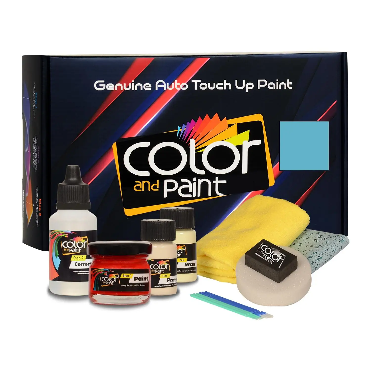 

Color and Paint compatible with Peugeot Automotive Touch Up Paint - BLEU AZUR MET - EPE - Basic Care