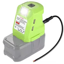 

DIY Battery Adapter DC14.4-19.2V For Ryobi One+ 18V Li-Ion With Dual USB LED Switch Control Mobile Phones IPods Tablets Charge