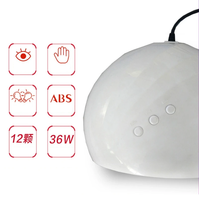 36W UV Dryer UV Resin Fast UV Curing Lamp 30s 60s 90s Timer Nail Art Manicure Gel Dryer USB Charge Jewerly Making Tools