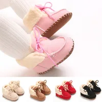 0 to 18 Months Infant Winter Snow Boots Warm Tie Up Baby First Walker Shoes for Christmas, Baby Shower 3