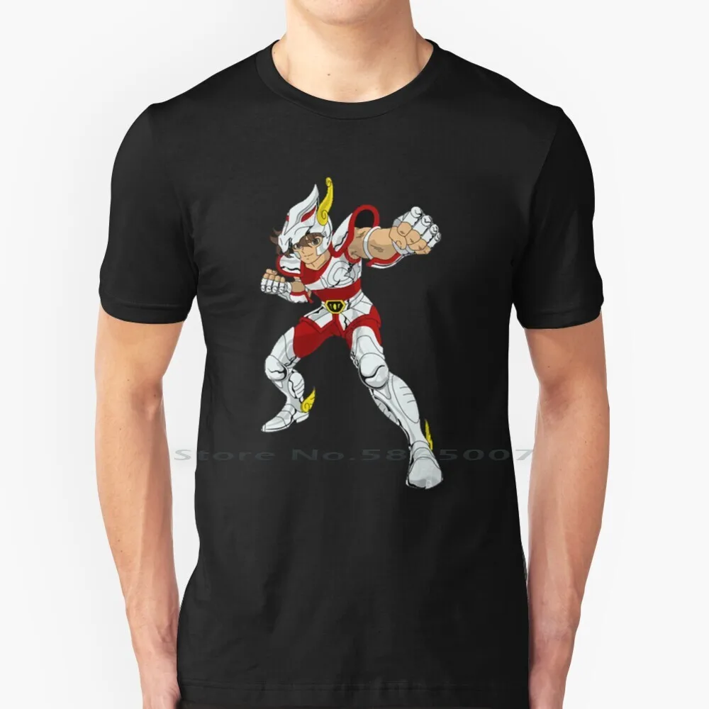 Maglietta Saint Seiya-Seiya Pegasus 100% Cotone Saint Seiya Oro Cavalieri Dello Zodiaco Manga Sagittario Seiya Pegasus Taglia Grande