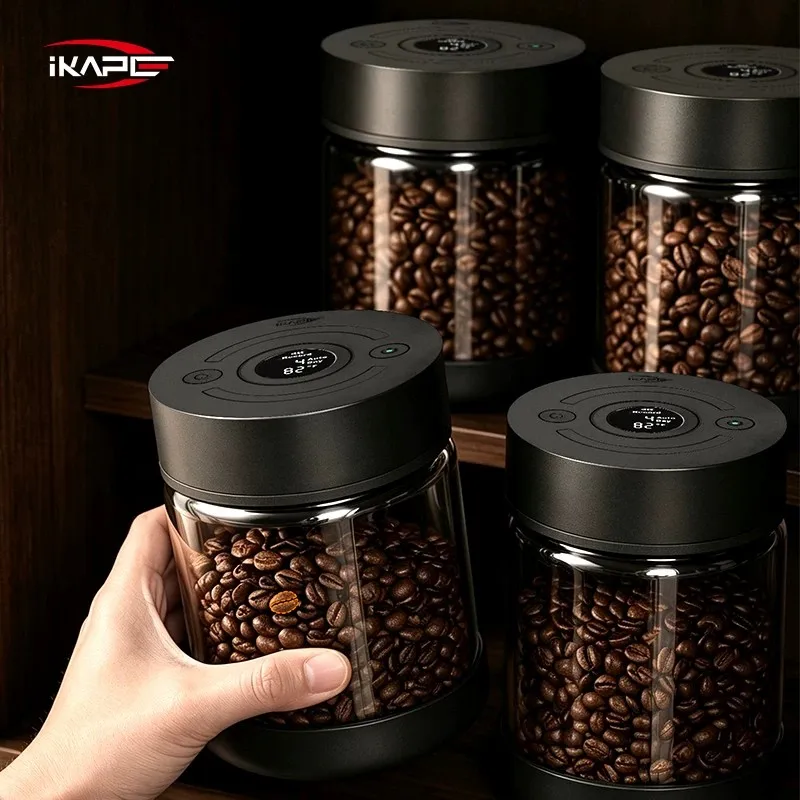 IKAPE Digital Electric Coffee Bean Storage Container