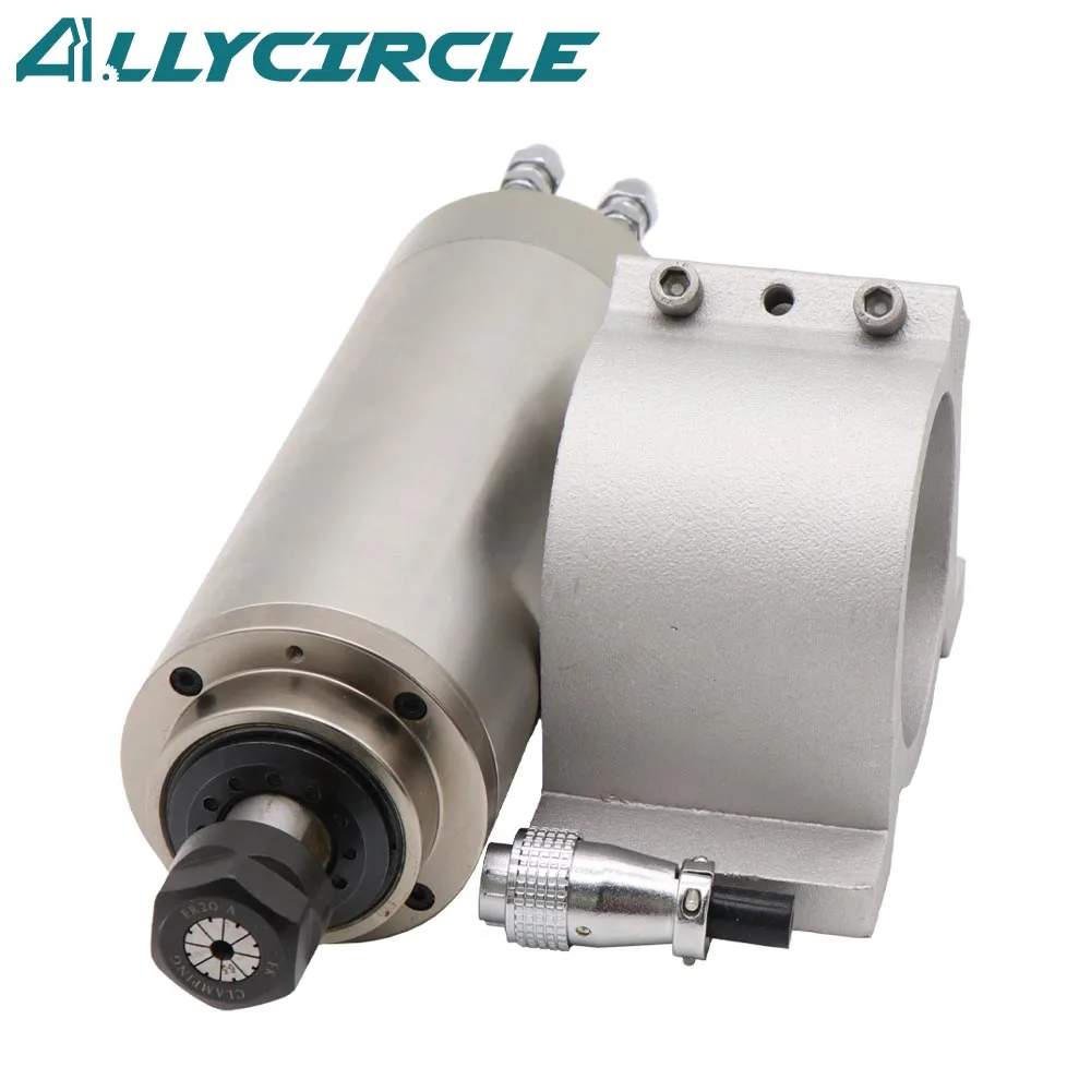 

2.2KW Spindle Water Cooled Kit 2.2KW Water Cooled Spindle Motor AC220V 4 Bearings 24000RPM for CNC Milling Machine