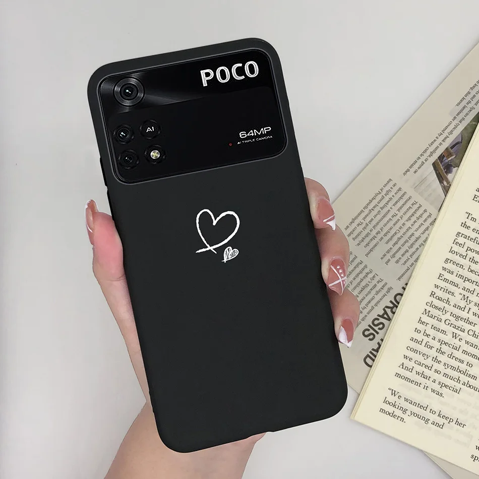 Charming Heart & Butterfly Floral Soft Silicone Matte Protective Phone Case