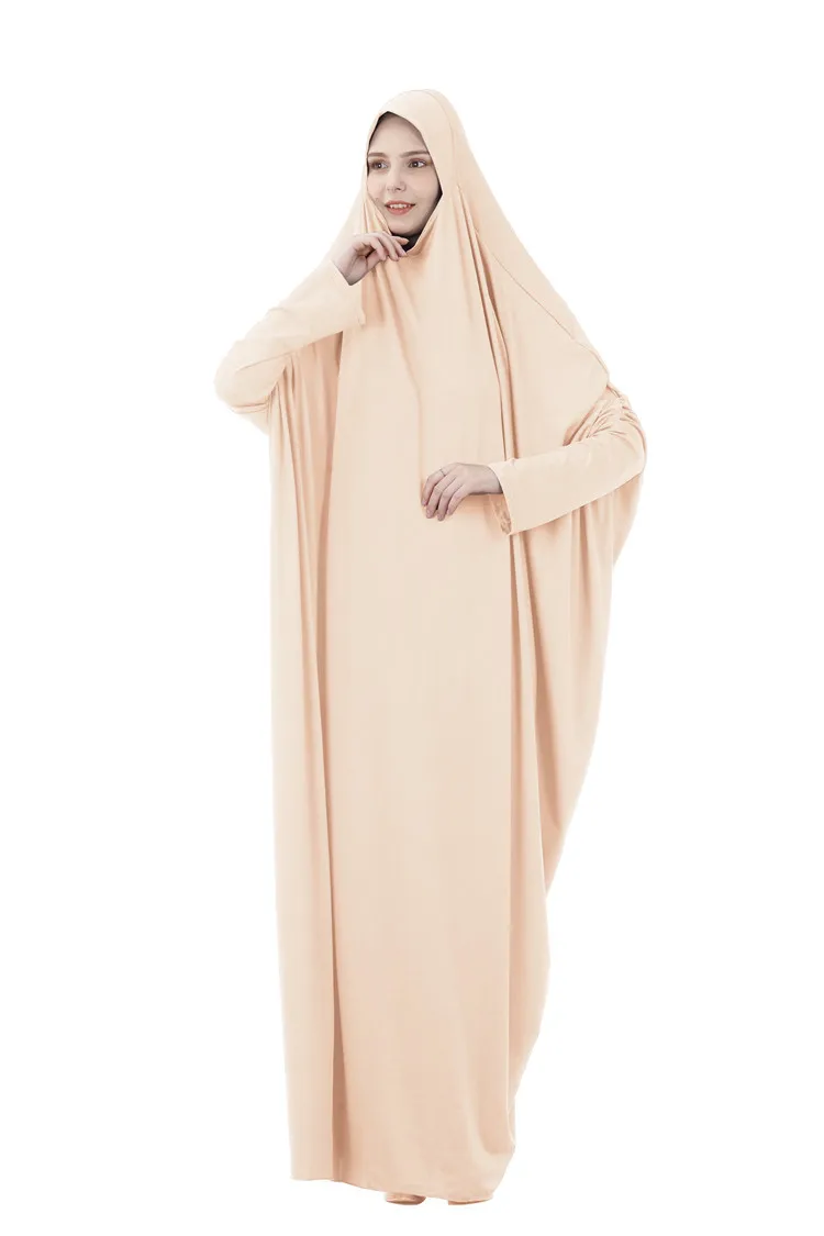 Yaqeen Abaya + Khimar - Juego De Vestido Largo De Hiyab Musulmán Con Corte Triangular, Vestido Largo De Oración, Lila, Onesize ( UK Size 6 - 12