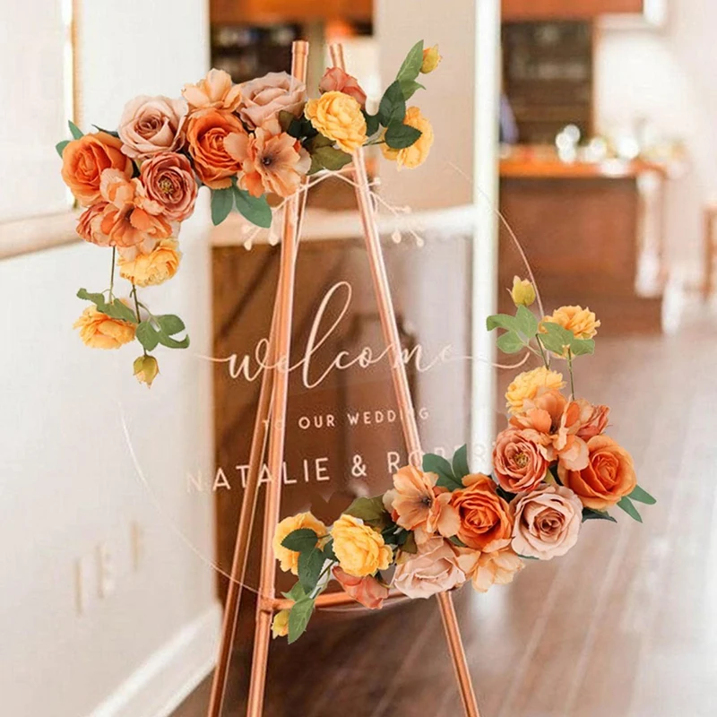 

Wedding Flowers Welcome Sign Fake Roses Combo Peony for Wedding Decorations Bridal Shower Centerpieces Decor