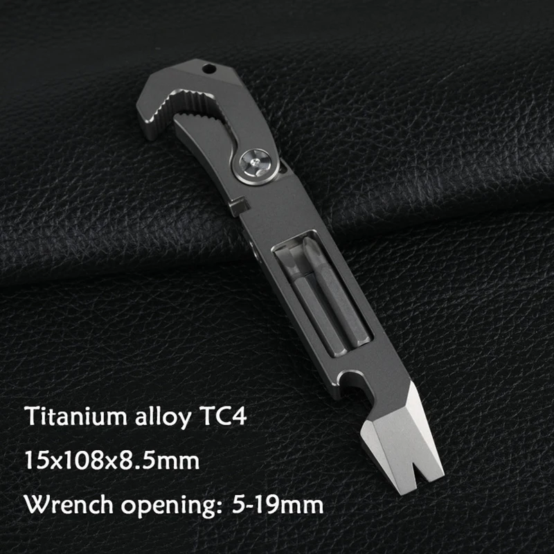 TitaniumAlloyTC4CrowbarEDCToolsScrewdriverWrenchHandOutdoor