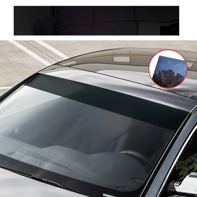 Auto vorne Windschutzscheibe Sonnenblende Schutz Schatten Aufkleber Fenster  Sonnenblende Streifen Wärmedämmung Tönung Film Außenzubehör
