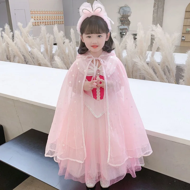 1-12Y Snow Queen Dress Up Baby Girl Light Blue Elsa Anna Dress Halloween  Cosplay Costume Summer Sequined Tulle Dress Elza Frocks - AliExpress