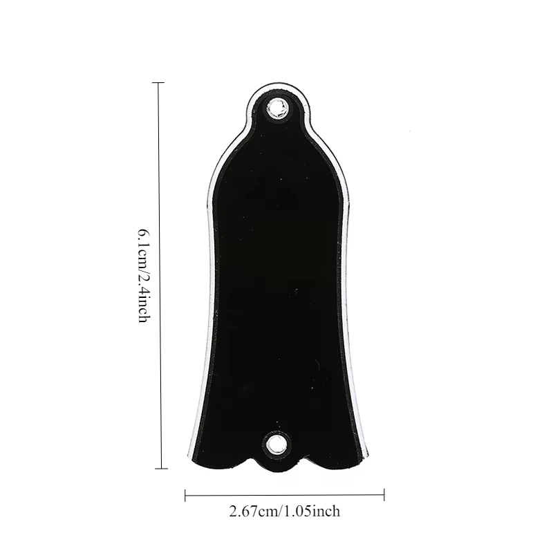 Bell Shape Guitar 2 Holes PVC Truss Rod Cover Plate Scroll Plate Gibson LP SG Flying V ES