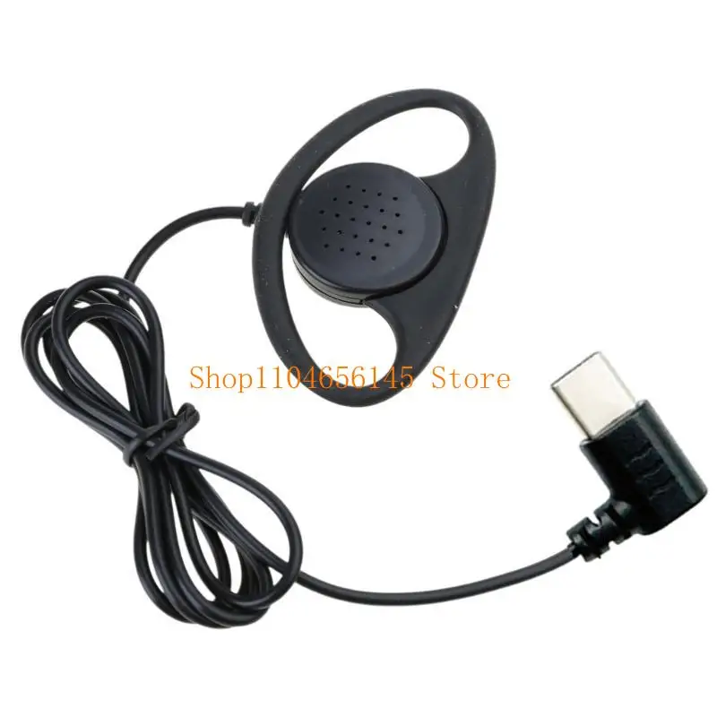 USB-C/3.5mm Mono Earphone - Single-Sided Corded Headset Earbud