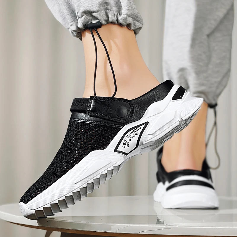 Men's Orthopedic Hollow Out Summer Slippers Sandal Mesh Shoes Sandals Diabetic Walking Boat Shoes Breathable with Arch Support 3