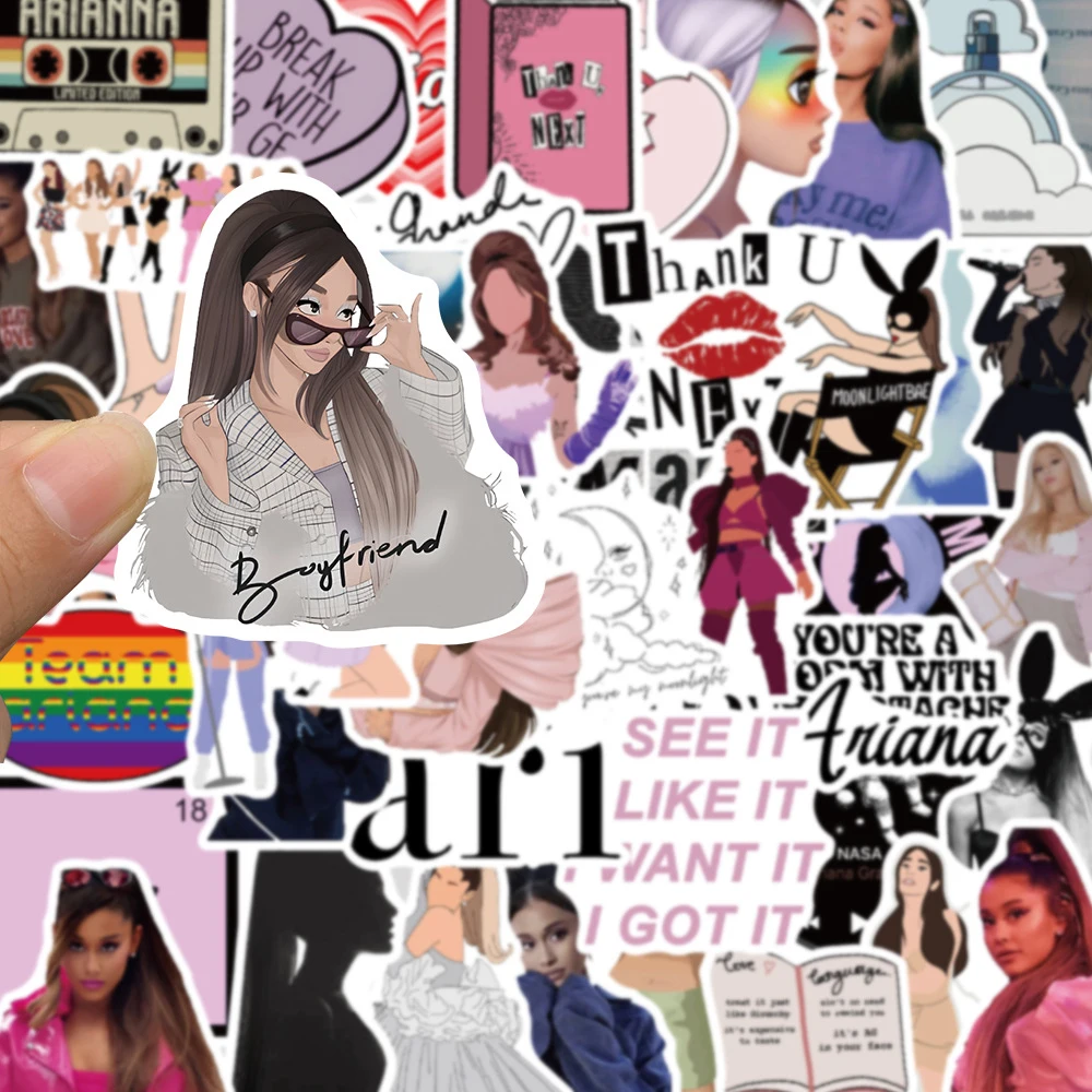 Famous Girls Singer Ariana Grande Stickers for Guitar Luggage Skateboard Bike Waterproof Graffiti Sticker Decal Toys 10/30/50pcs graffiti stickers